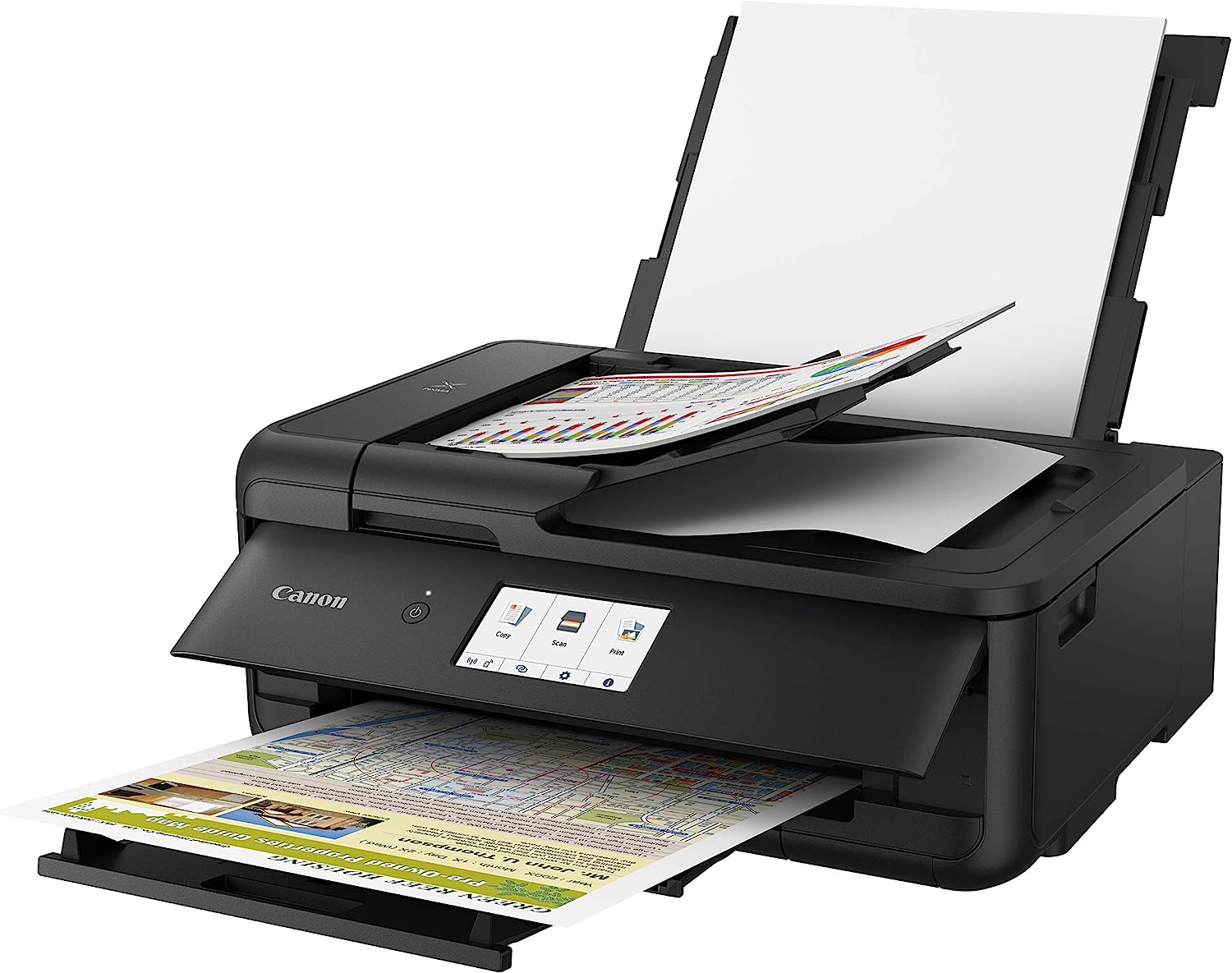 Canon PIXMA TS9520 All In one Wireless Printer Home or Office| Scanner | Copier | Mobile Printing with AirPrint and Google Cloud Print, Black, Works with Alexa, One Size - Image 3